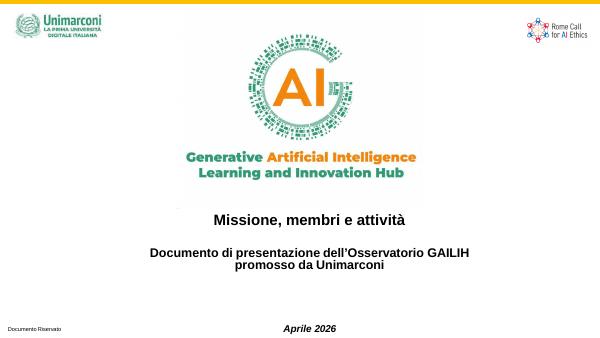 Copertina — Presentazione istituzionale Osservatorio GAILIH